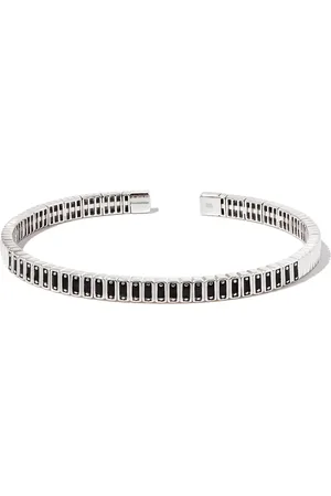 Suzanne Kalan Brazalete Inlay en oro blanco de 18kt con zafiro