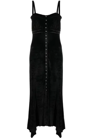 Paco rabanne Vestido midi asimétrico con botones