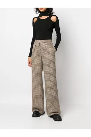Palm Angels Pantalones anchos a cuadros