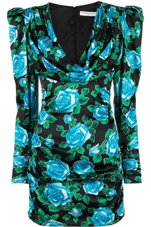 Alessandra Rich Vestido corto con motivo de rosas