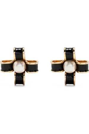 CHANEL Pendientes clip-on con perlas artificiales
