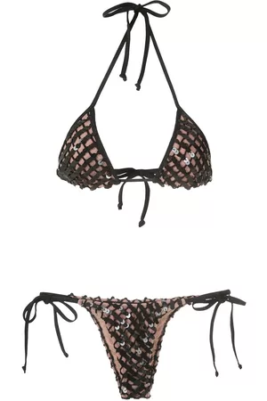 AMIR SLAMA Bikini triangular con lentejuelas