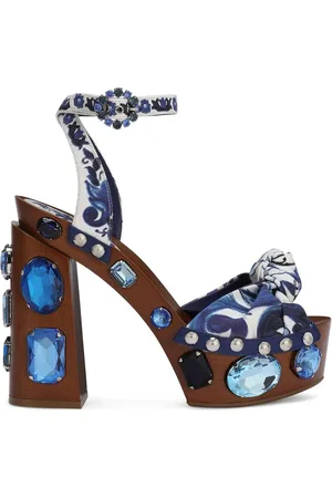 Dolce & Gabbana Sandalias con cuña de 90 mm