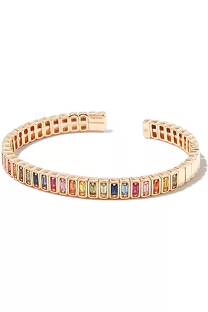 Suzanne Kalan Brazalete Inlay Classic Rainbow en oro amarillo de 18 ct con zafiro