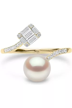 Yoko London Anillo Starlight en oro amarillo de 18kt con diamantes y perla