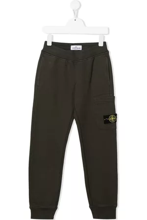 Stone Island Pantalones de chándal con parche del logo