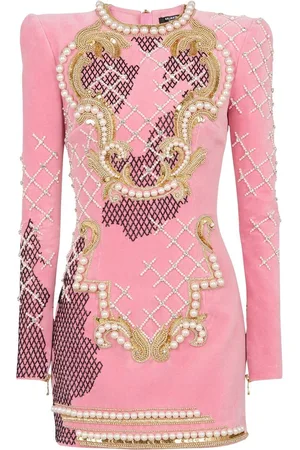 Balmain Vestido corto bordado
