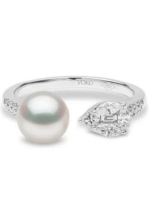 Yoko London Anillo Starlight en oro blanco de 18 ct con diamantes y perla