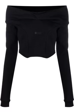 GCDS Sudadera corta con hombros descubiertos
