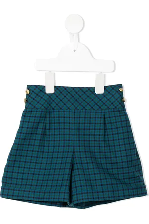 Familiar Pantalones cortos a cuadros de talle alto