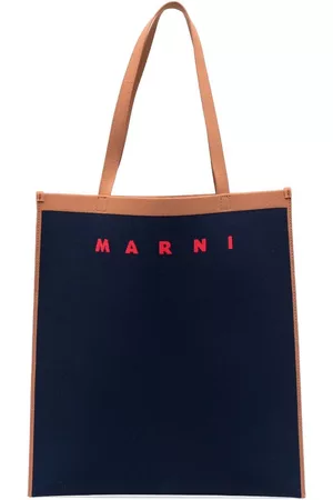 Marni Bolso shopper con logo en intarsia