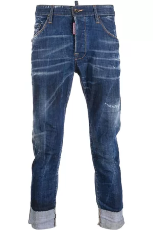 Dsquared2 Vaqueros capri con efecto envejecido