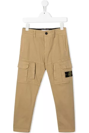 Stone Island Pantalones cargo con parche de brújula