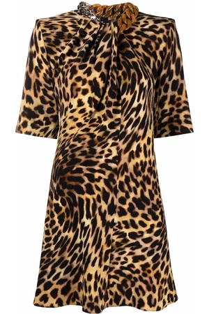 Stella McCartney Vestido con motivo de leopardo