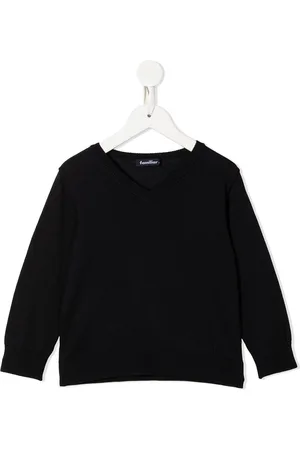 Familiar Jersey de canalé con cuello en V