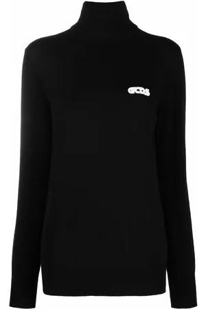 GCDS Jersey con cuello vuelto y logo bordado