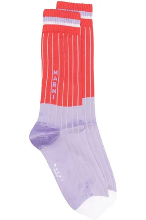 Marni Calcetines con diseño colour block y logo