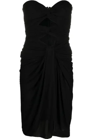 Saint Laurent Vestido con detalle de cortes