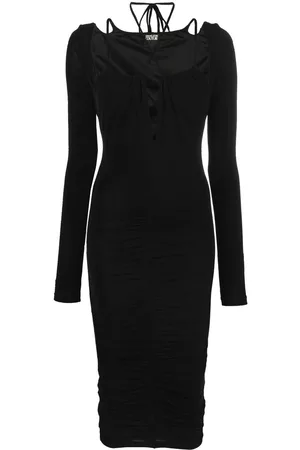 VERSACE Vestido con cuello halter