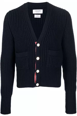 Thom Browne Cárdigan con bolsillos de parche