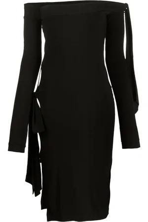 ROTATE Vestido midi con hombros descubiertos