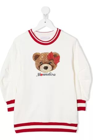 MONNALISA Jersey Teddy Bear con strass