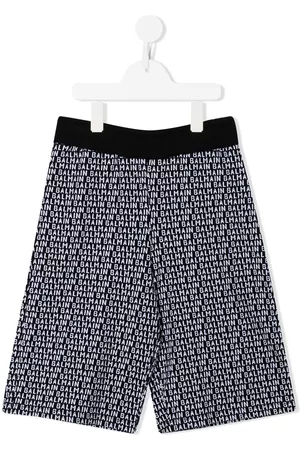 Balmain Pantalones corto con logo en intarsia