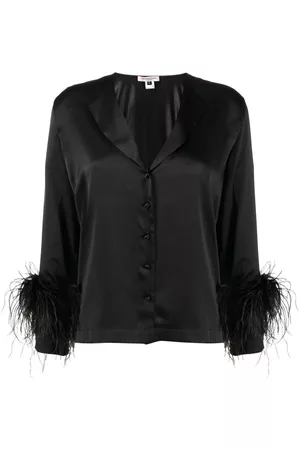 Gilda & Pearl Pijama con ribete de plumas