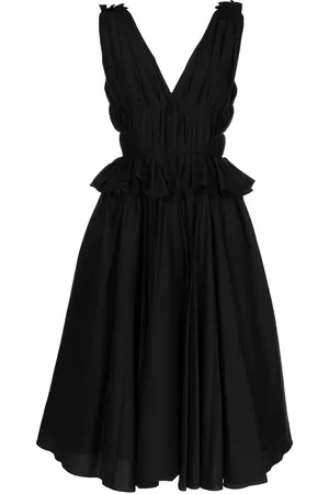 pushBUTTON Vestido midi con cuello en V
