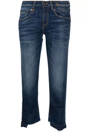 R13 Vaqueros capri de talle alto
