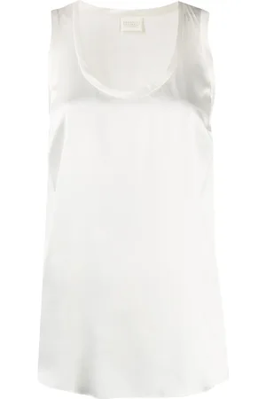 Brunello Cucinelli Top de tirantes con cuello redondo