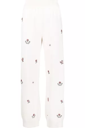 Barrie Pantalones con bordado floral