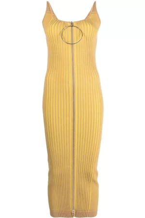 Paco rabanne Vestido midi con cremallera
