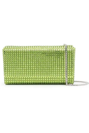 Amina Muaddi Bolso de mano Superamina Paloma con cristales