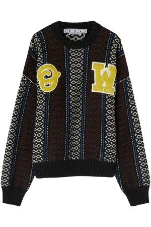OFF-WHITE Jersey en intarsia con logo