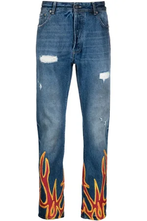 Palm Angels Vaqueros rectos Burning