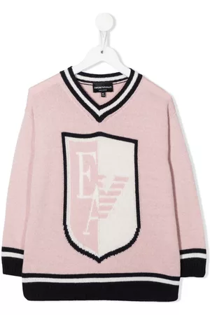 Emporio Armani Jersey varsity con logo en intarsia