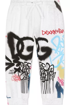Dolce & Gabbana Kids Pantalones - Pantalones de chándal con motivo de grafiti