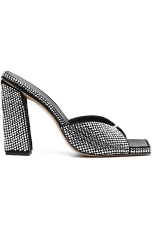 Gia Borghini Mules con tacón de 110mm y apliques de cristal
