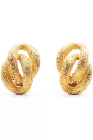 Dior Pendientes de clip con diseño retorcido 1990