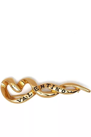 VALENTINO GARAVANI Broche con logo 1990