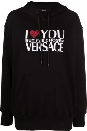 VERSACE Sudadera con eslogan y capucha