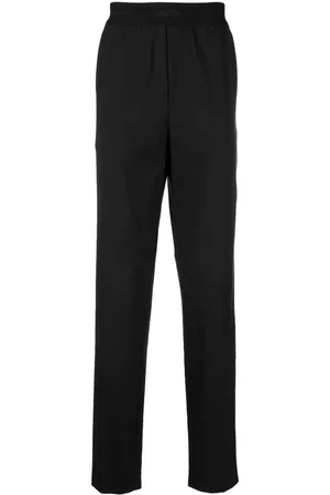 Msgm Pantalones rectos con logo en la cinturilla