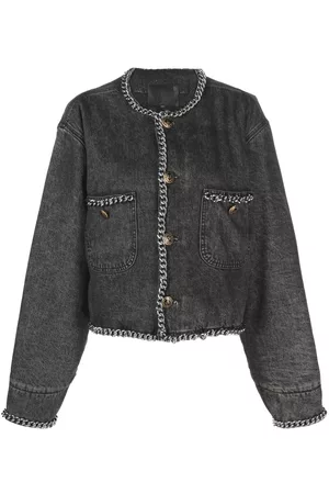 R13 Chaqueta vaquera con detalle de cadena