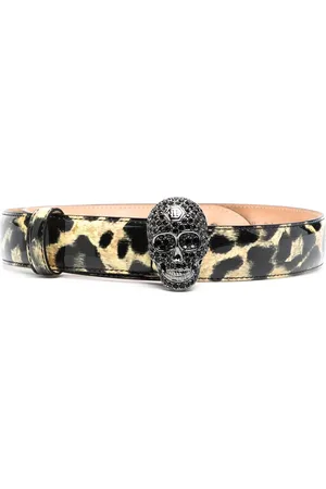 Philipp Plein Cinturón con motivo de leopardo