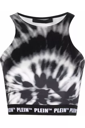 Philipp Plein Top corto con motivo tie-dye