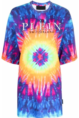 Philipp Plein Vestido tipo camiseta con estampado tie-dye