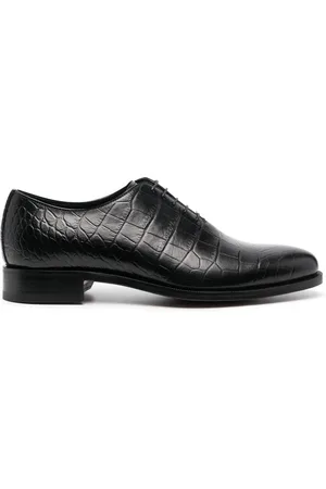 Scarosso Zapatos con cordones y efecto de piel de cocodrilo