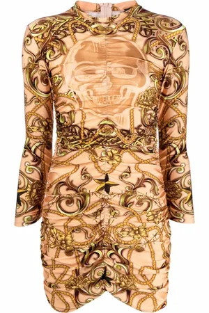 Philipp Plein Vestido ajustado con estampado Barocco