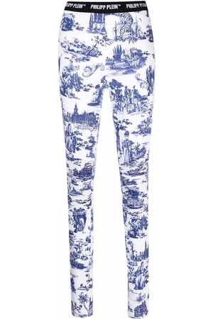 Philipp Plein Leggins bordados de talle alto